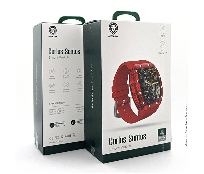  Green Lion Carlos Santos Smart Watch - Red - Zoom Image 2