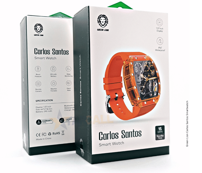 Green Lion Carlos Santos Smart Watch - Orange - Zoom Image 5