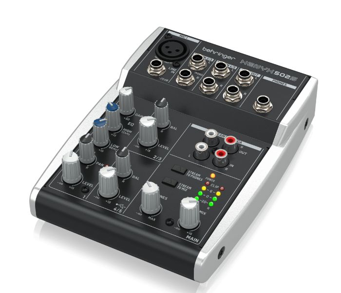 Behringer XENYX 502S Premium 5 Input 2 Bus Mixer With XENYX Mic Preamp And British EQ - Black - Zoom Image 3