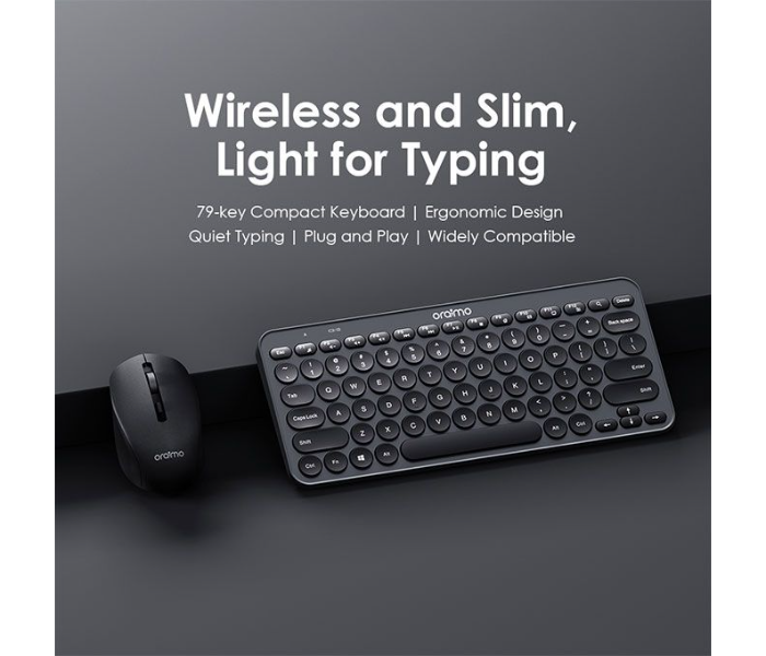 Oraimo Smart Office Slim OF-KK60 Quiet Typing Scissor Mechanism Key Structure Wireless Keyboard Mouse Combo - Zoom Image 2