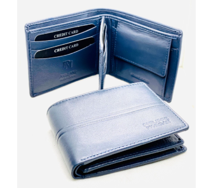 Philippe Morgan PM163 Men Leather Bifold Wallet blue - Zoom Image