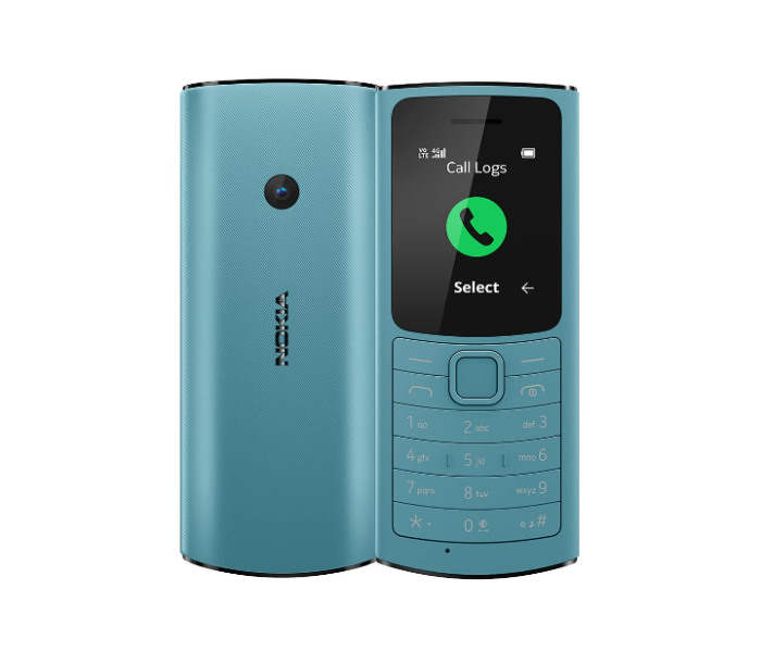 Nokia 110 4G Dual Sim Mobile Phone - Aqua - Zoom Image 1