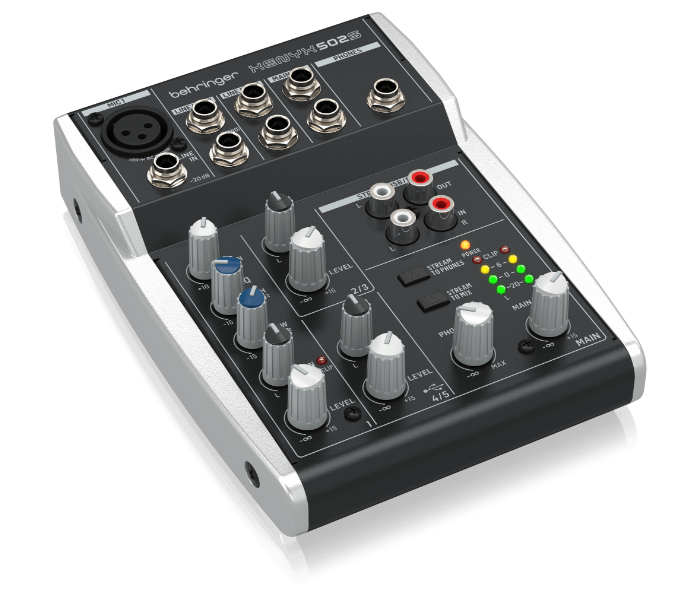 Behringer XENYX 502S Premium 5 Input 2 Bus Mixer With XENYX Mic Preamp And British EQ - Black - Zoom Image 2