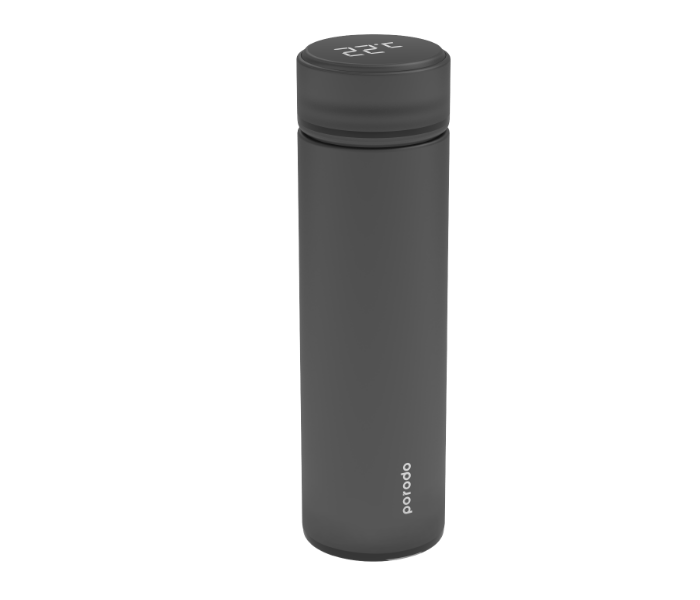 Porodo PD-TMPBOT-BK Smart Water Bottle with Temperature Indicator 500ml - Black 500ml - Black  - Zoom Image 2