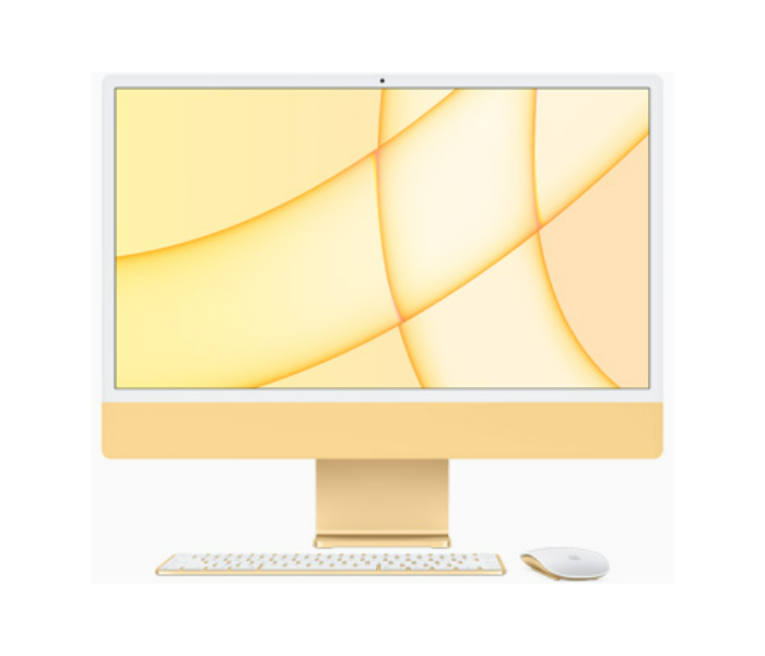 Apple iMac 24 Inch 2021 4.5K Retina display Z12S0024H M1 Chip 8GB RAM 512GB Storage English - Yellow  - Zoom Image 3