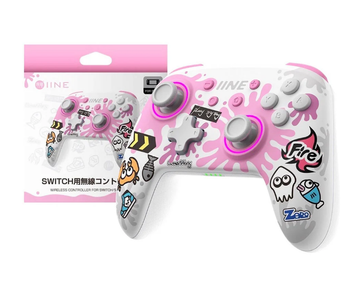 IINE Ares Mecha Wireless Pro Controller – Pink and White - Zoom Image 3