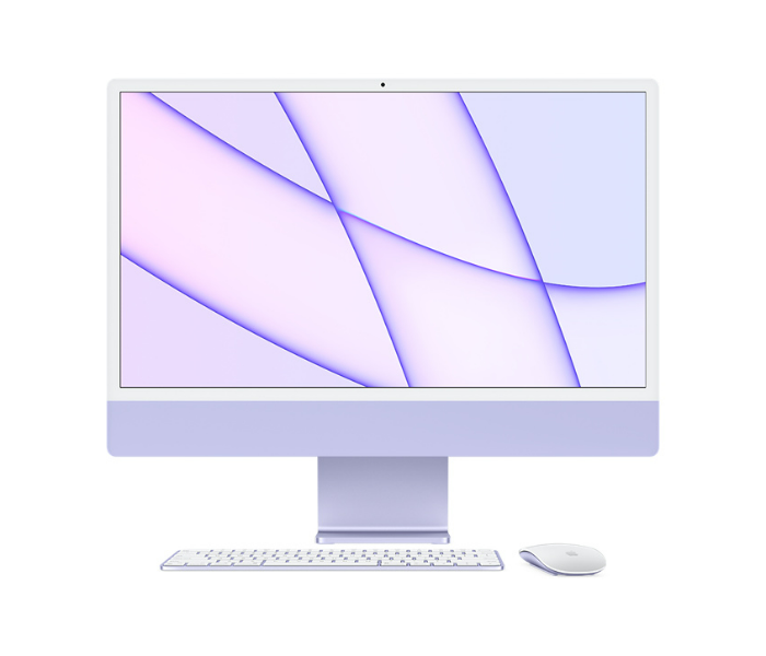 Apple iMac 24 Inch 2021 4.5K Retina display Z130002B8 M1 Chip 8GB RAM 256GB Storage English - Purple  - Zoom Image 1