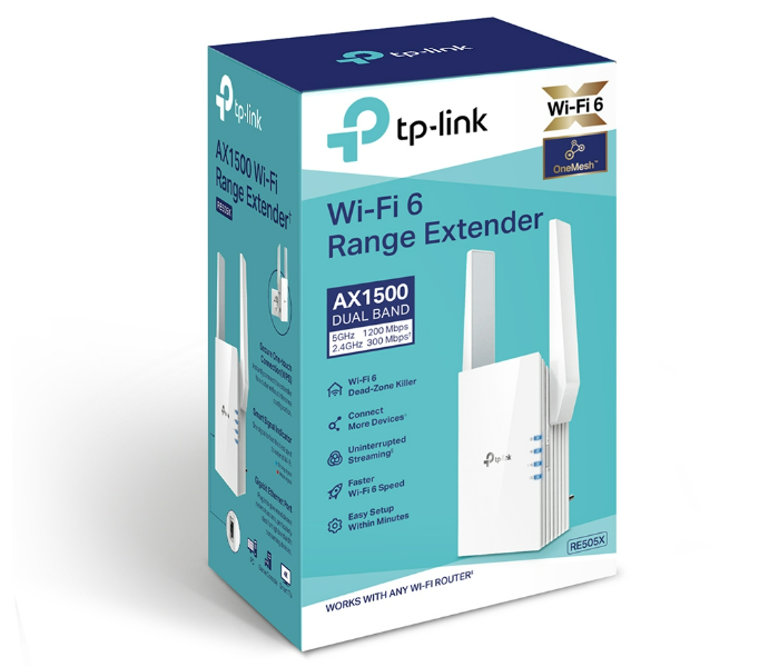 TP-Link RE505X AX1500 Wi-Fi Range Extender - White - Zoom Image 9