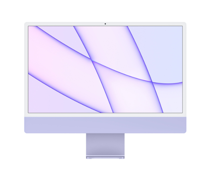 Apple iMac 24 Inch 2021 4.5K Retina display Z130002B9 M1 Chip 8GB RAM 512GB Storage English - Purple  - Zoom Image 2