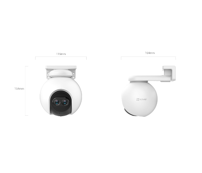 EZVIZ C8PF 4MP Dual-Lens Pan & Tilt Wi-Fi Camera - Black and White - Zoom Image 4