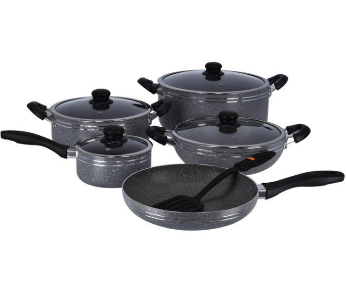 Delcasa DC1889 10 Piece Granite Coated Aluminium Cookware Set -Grey - Zoom Image 4