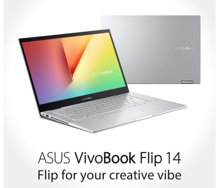 ASUS VivoBook Flip 14 TP470EA-EC511W 2 in 1 Laptop 14inch FHD Intel Core i3-1115G4 8GB RAM 256GB SSD Intel Iris Xe Graphics Windows 11 Home Eng & Arb Keyboard - Grey - Zoom Image 2