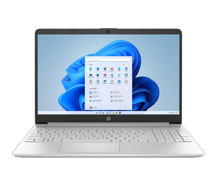 HP 15 S-EQ3003NE 15.6-inch FHD AMD Ryzen 7 5825U 8GB RAM 512GB SSD Integrated AMD Radeon Graphics Eng Arabic Keyboard Windows 11 – Silver - Zoom Image 1