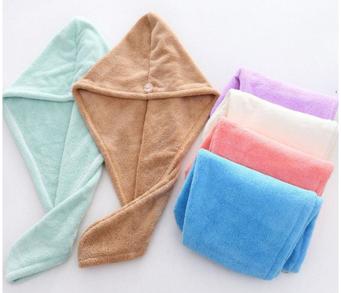 Microfiber Quick Hair Drying Towel Turban Wrap Cap - Assorted Colors - Zoom Image 2