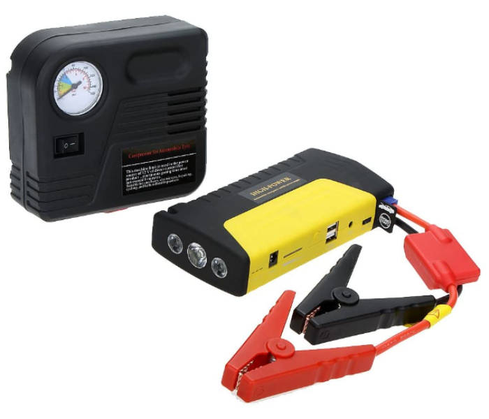 Multi-Function Car Jump Starter 12V with Air Compressor (Power Bank For  Phone, Car Battery, Laptop etc) price in UAE,  UAE