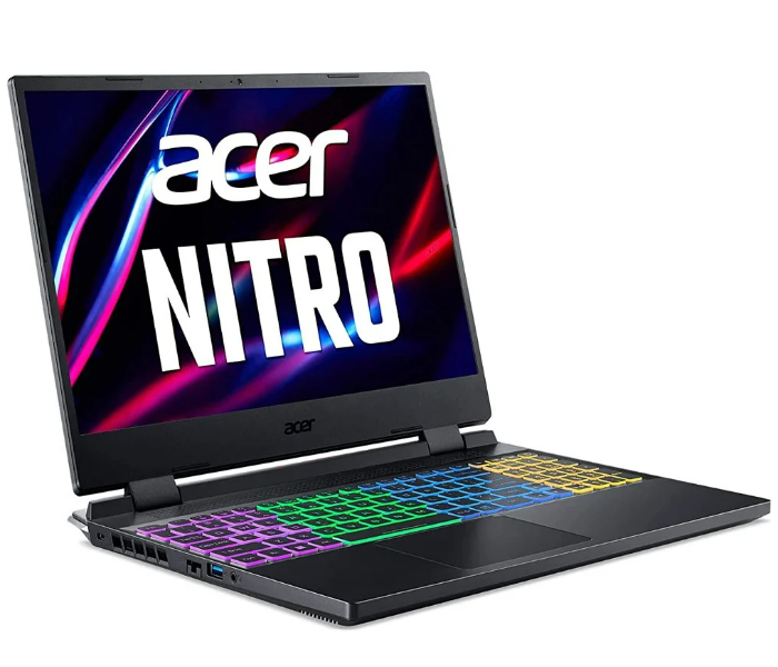 Acer Nitro 5-AN515 NH-QFMEM.00H 15.6 Inch FHD 144Hz  Intel Core I7 12700H 2.3 Ghz Processor 16GB RAM 512GB SSD 6GB NVIDIA GeForce RTX 3060 Graphics  Windows 11 Home English Arabic Keyboard - Black - Zoom Image 2