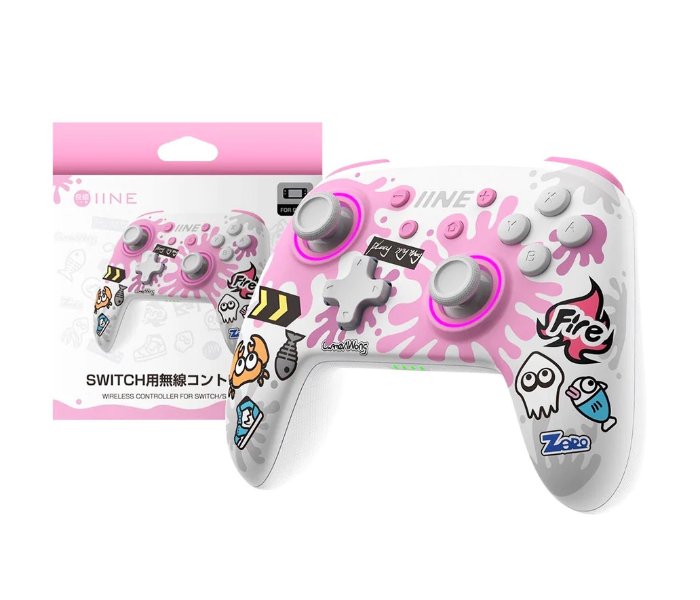 IINE Ares Mecha Wireless Pro Controller – Pink and White - Zoom Image 1