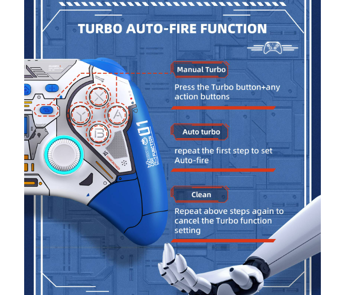 IINE Ares Mecha Wireless Pro Controller – Mecha Blue  - Zoom Image 4