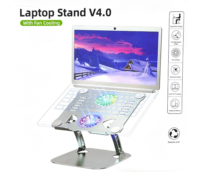 Laptop Stand V4.0 with 2 Cooling Fan - Zoom Image 1