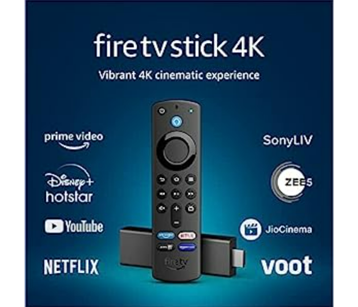 Amazon 4K FireTV Stick - Black - Zoom Image 1