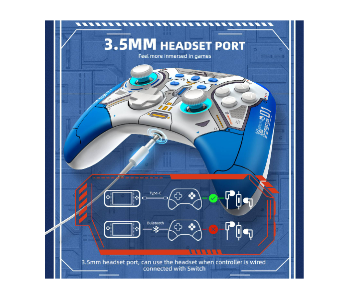 IINE Ares Mecha Wireless Pro Controller – Mecha Blue  - Zoom Image 6