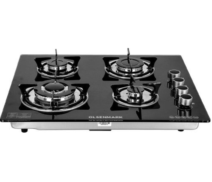 Olsenmark OMCH1823 2 In 1 Gas Hob with 4 Burner - Black - Zoom Image 2