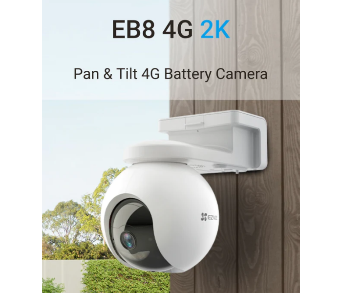 EZVIZ EB8 4G 2K Pan & Tilt 4G Battery Camera - Black and White - Zoom Image 2