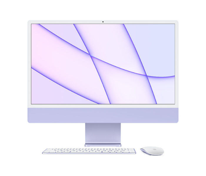 Apple iMac 24 Inch 2021 4.5K Retina display Z130002B9 M1 Chip 8GB RAM 512GB Storage English - Purple  - Zoom Image 1