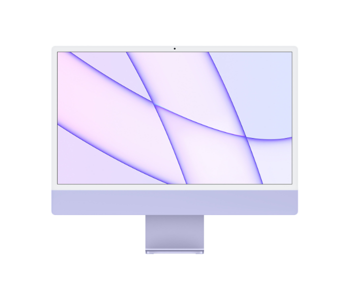 Apple iMac 24 Inch 2021 4.5K Retina display Z130002B8 M1 Chip 8GB RAM 256GB Storage English - Purple  - Zoom Image 2