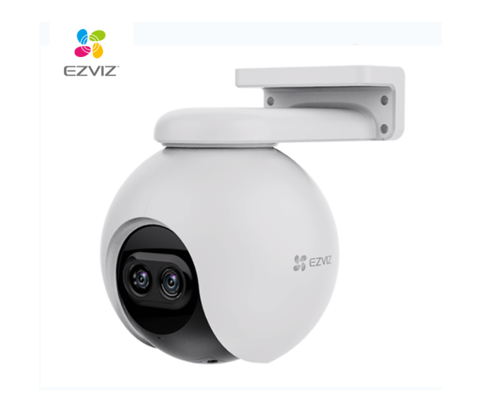 EZVIZ C8PF 4MP Dual-Lens Pan & Tilt Wi-Fi Camera - Black and White - Zoom Image 1