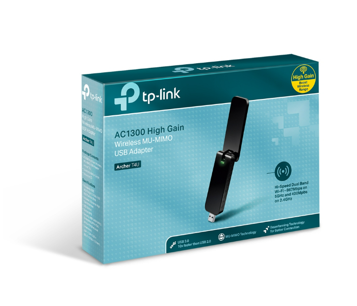 TP-Link Archer T4U AC1300 Wireless Dual Band USB Adapter - Black - Zoom Image 6