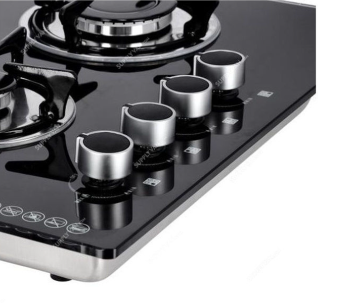 Olsenmark OMCH1823 2 In 1 Gas Hob with 4 Burner - Black - Zoom Image 1