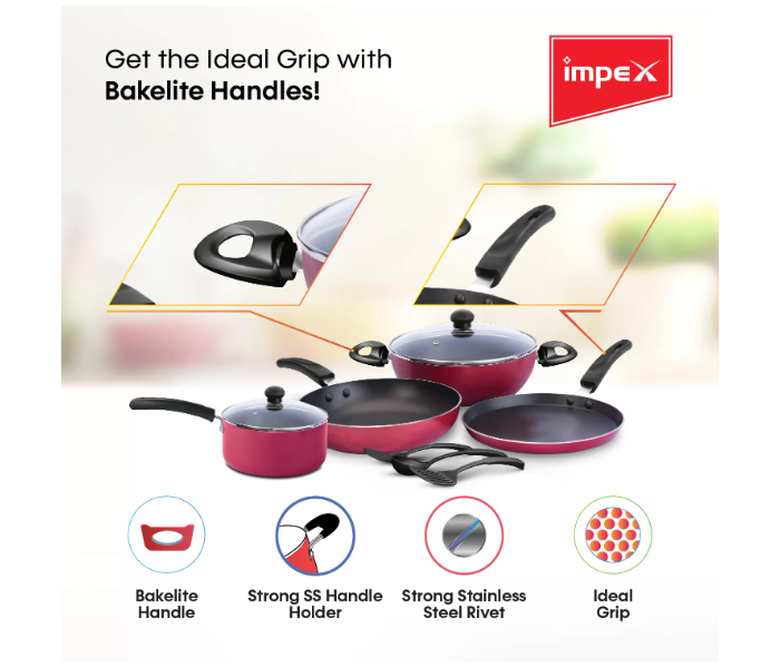 Impex 9 Pcs Nonstick Cookware Set- KUK 9 - Zoom Image 4