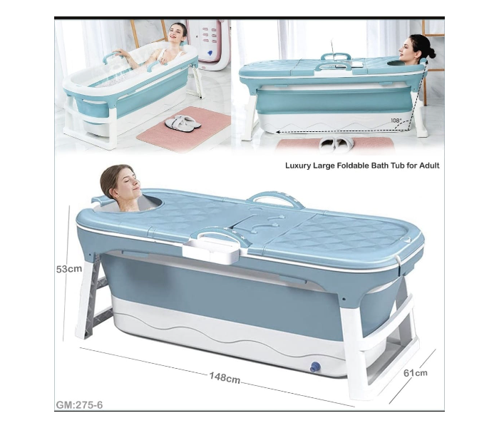 275-6 Baby Folding Bathtub - Blue - Zoom Image