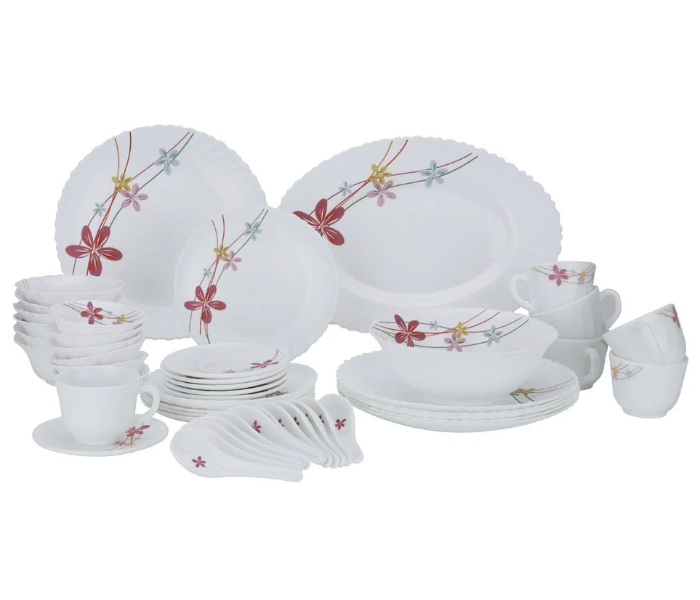 Royalford RF10200 50 pc Opal ware Dinner Set - White - Zoom Image 2