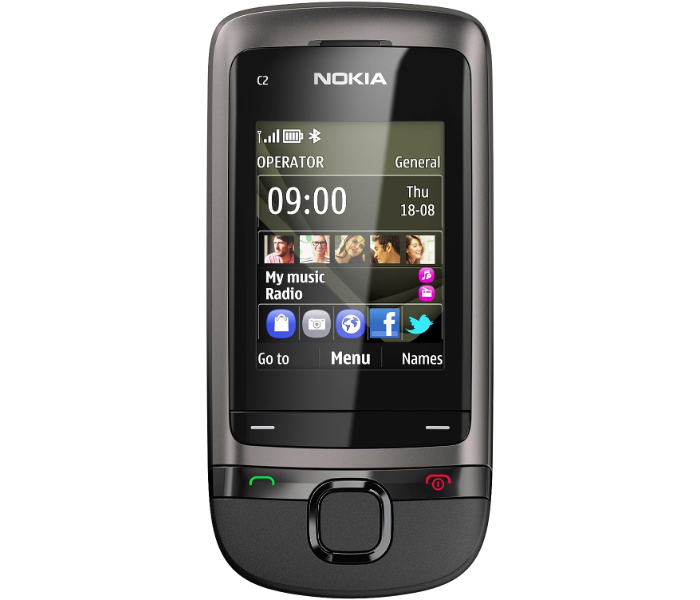 Nokia C2-05 Slide Mobile Phone Refurbished - Black - Zoom Image 4