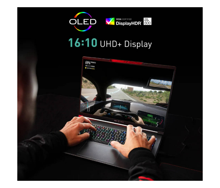 MSI STEALTH 16 MERCEDES AMG A13VG 9S7-15F213-259  32GB RAM 2TB SSD 16" OLED UHD 60Hz Intel Core i9 13900H Processor 8GB NVIDIA RTX4070 Graphics Windows 11 Home Eng-Arab Keyboard - Gray - Zoom Image 8