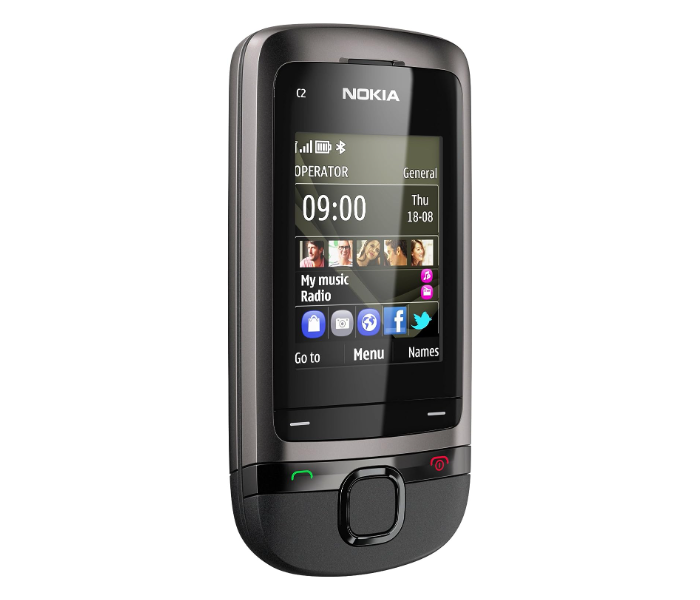 Nokia C2-05 Slide Mobile Phone Refurbished - Black - Zoom Image 5