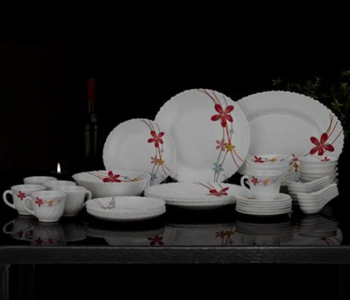 Royalford RF10200 50 pc Opal ware Dinner Set - White - Zoom Image 1