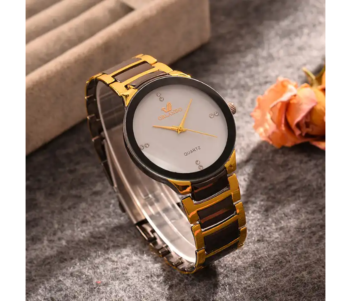 ZStar Jubilee Small Fashion Ladies Wrist Watch - Gold and Black - Zoom Image 2