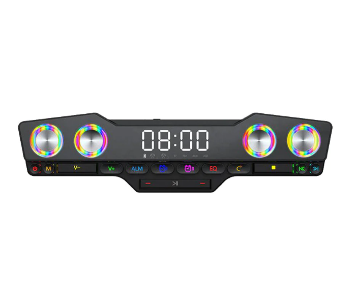 Recci RY05 E-Sports Wireless Speaker Colorful Lights HIFI-Level Sound - Black - Zoom Image 6