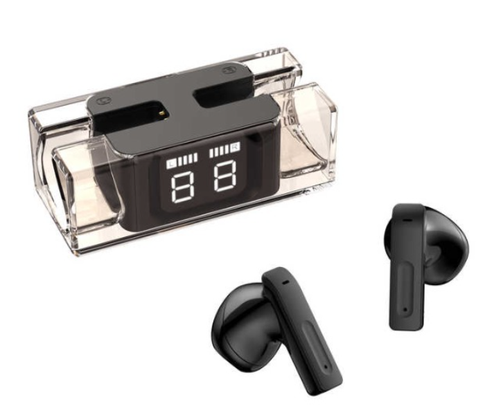 Generic Wireless Earphones Sound Stereo Wireless earbuds With LED Digital Display Charging Box - Black - Zoom Image