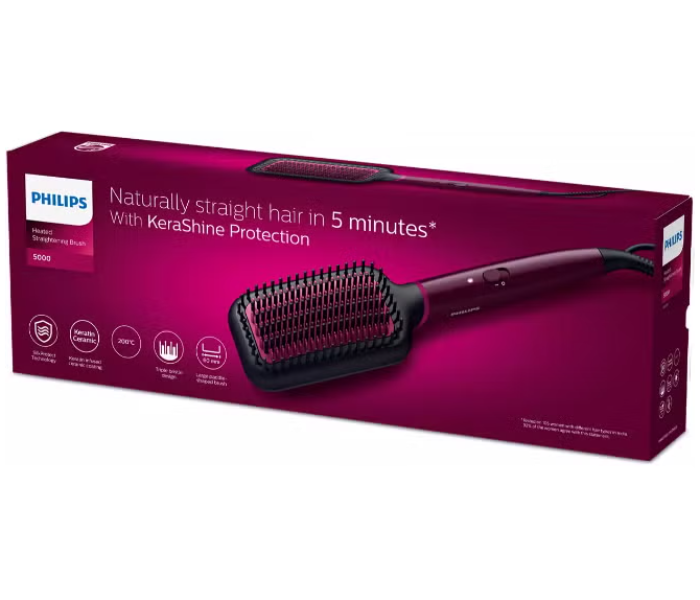 Philips BHH730/00 Heated straightening brush - Wine - Zoom Image 3