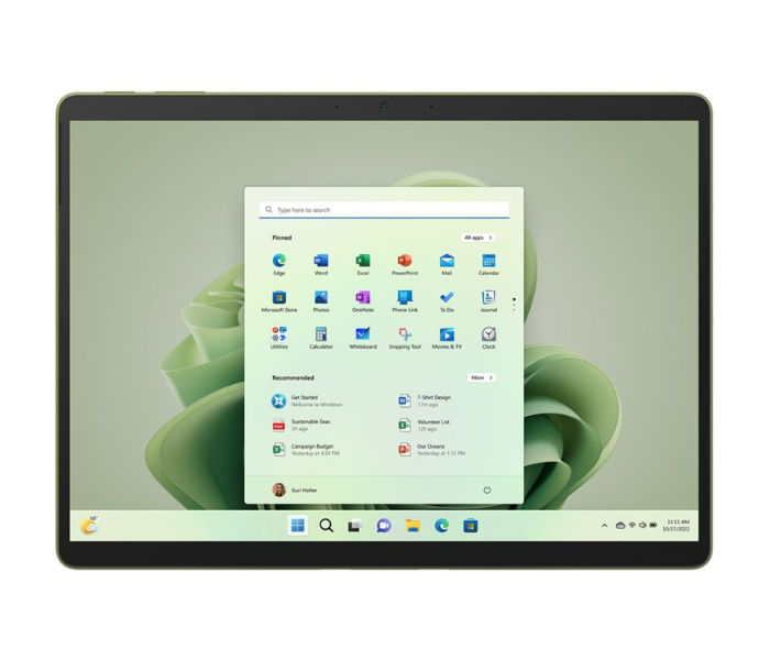Microsoft QEZ-00059 Surface Pro 9 13inch PixelSense Display Intel Core i5-1235U Processor 8GB RAM 256GB SSD  Shared Intel Iris Xe Graphics Windows 11 Home - Green - Zoom Image 3