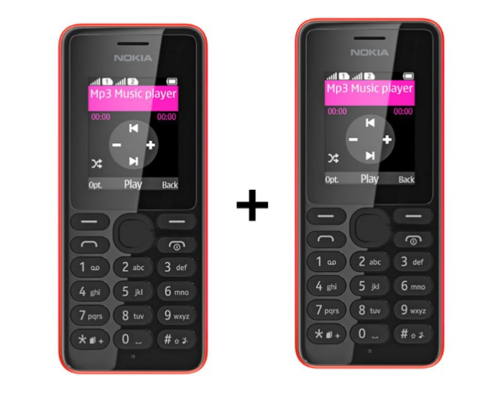 Bundle 2 PCs Set NOKIA 108 Mobile Phone Image