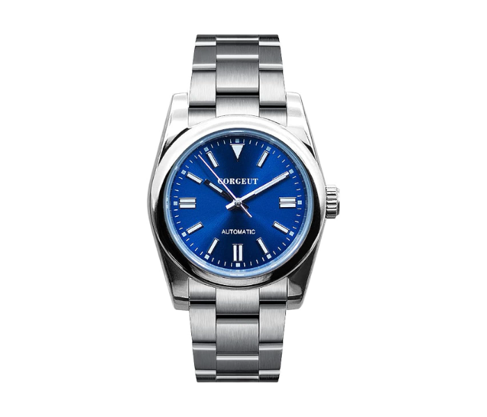 Empower Waterproof Stainless Steel Classic Wrist Watch For Men - Blue And Silver - Zoom Image