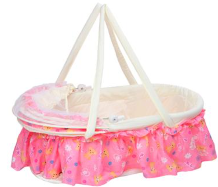 Baby Plus BP8287 Baby Swing Cradle Cum Crib with Removable Mosquito Net - Beige - Zoom Image