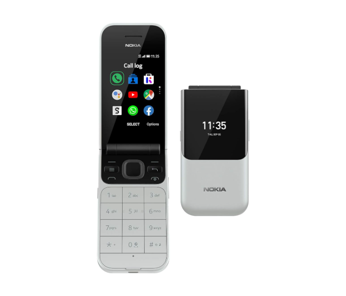 Nokia 2720 Flip 512MB RAM 4GB 4G -  Black and Silver - Zoom Image 1