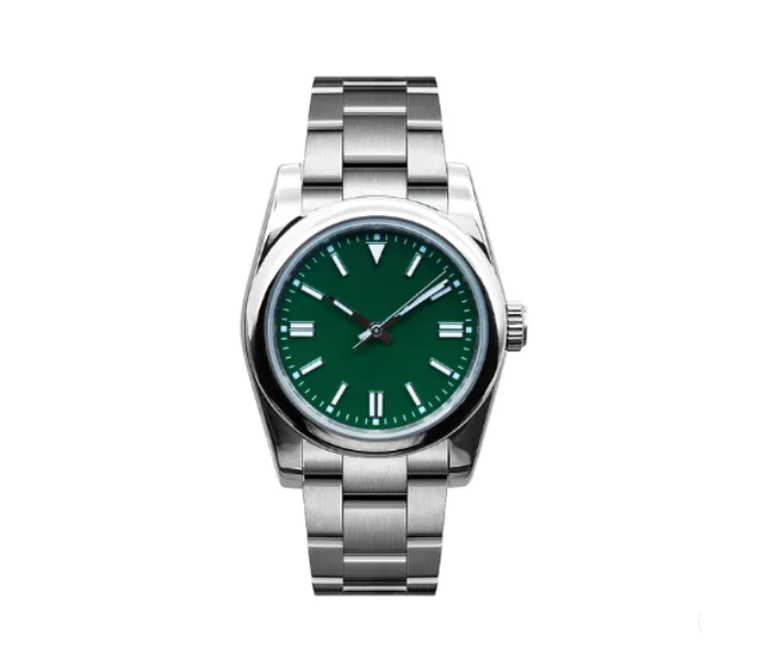 Empower Waterproof Stainless Steel Classic Wrist Watch For Women - Green And Silver - Zoom Image