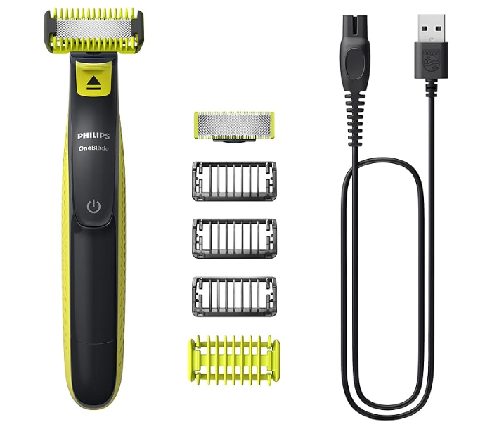 Philips OneBlade QP2824/10 Face + Body Trimmer - Lime green - Zoom Image 2